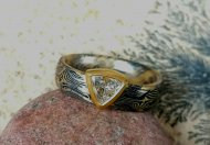 Inserat Unikat Ring Mokume Gane Diamant 
