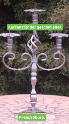 Inserat Kerzenständer geschmiedet mit Musterung 