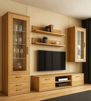 Inserat TV Möbelproduktion mit Vitrine 
