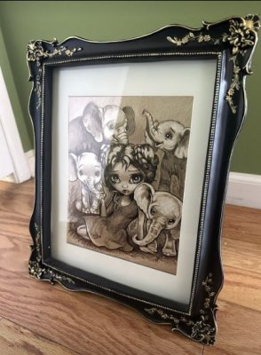 Inserat Baby Elefanten ORIGINAL ZEICHNUNG Jasmin