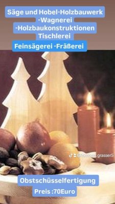 Inserat Obstschüsselfertigung Tischlerei