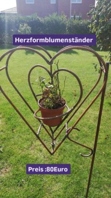 Inserat Herzblumenständerfertigung aus Stahl 