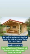 Inserat Gartenhäuser mit Garnitur Holzbau 