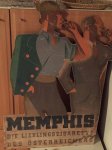 Inserat Tabak Memphis (aus Holz) Werbetafel 