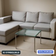Inserat Ecksofa mit kleinem Glastisch