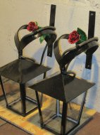 Inserat Wandlaternen mit Rosen geschmiedet 
