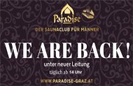 Inserat Paradise - der Saunaclub für Männer