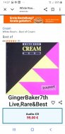 Inserat GingerBaker7thCreamAZ AbbaZappa AmbrosZa
