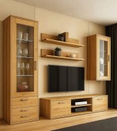 Inserat Tv Wandproduktion mit Vitrine