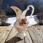 Inserat Vintage Porzellan Krug mit Blumendekorat