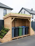 Inserat Mülleinhausungen mit Blumentröge Bau