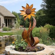 Inserat Teichbau mit Cordenstahlsonnenblume
