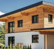 Inserat Holzhäuserbau mit Flachdach Zimmerei 