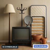 Inserat 1 Stehlampe, 1 Kleiderständer