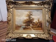 Inserat ÖLGEMALDE auf Holz Jan Van Hessel 