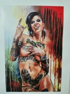 Inserat Frau Tatoo Kunst 20x30cm Leinwand Malere