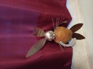 Inserat Deko Hase aus Edelstahl und Stein 