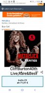 Inserat CliffBurton40thMetallicaAZ AaronZzTop Ab