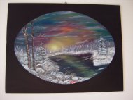 Inserat Öl-Gemälde, Winterabend