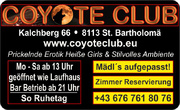 Inserat Coyote Club